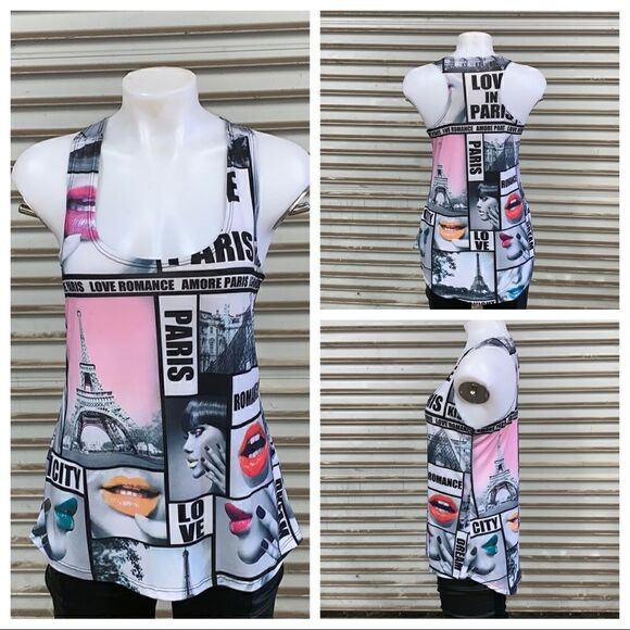 🛍️Annabelle tank top paris graphics unique - Picture 1 of 6